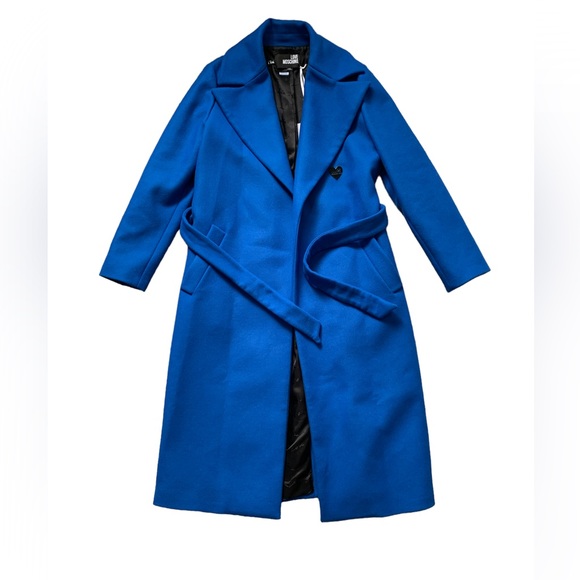 Love Moschino Jackets & Blazers - ❤️🔥❤️Love Moschino Belted Wool Blend Long Coat size 8 US in electric blue❤️🔥❤️